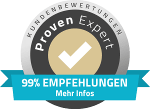 ProvenExpert Siegel – 99% Empfehlungen
